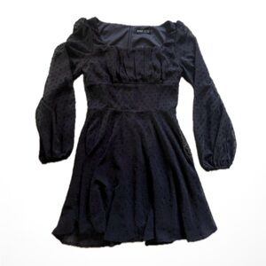 Black Dress with sheer sleeves